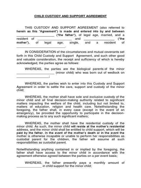 ChildCustodyandSupportAgreements:CraftingSecureArrangements
