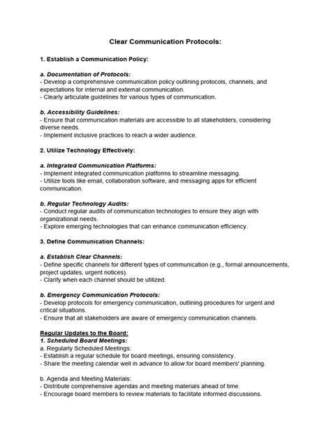 DefiningClearCommunicationProtocols